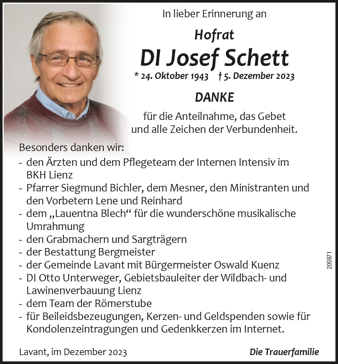 Dipl.-Ing. Josef Schett