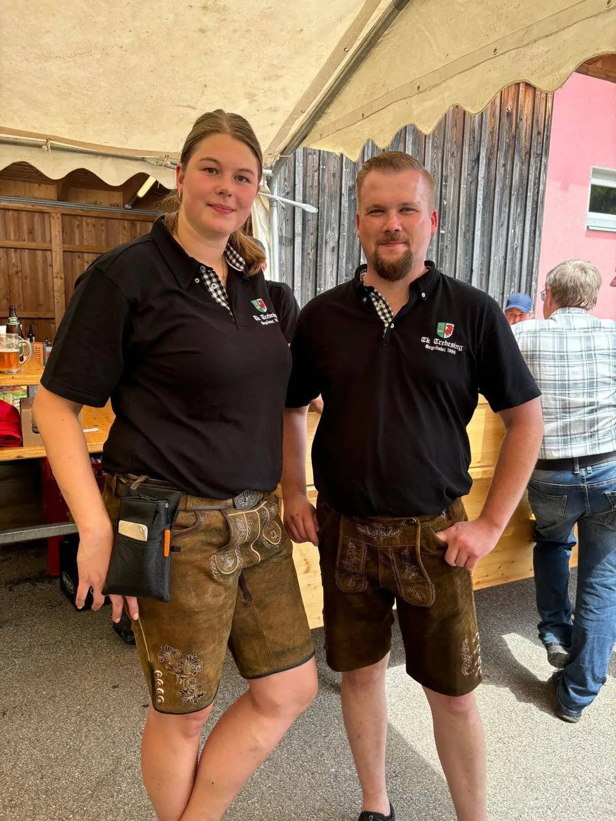 Kapellmeisterin Andrea Genser und Obmann Georg Pleschberger von der TK Trebesing. 	Foto: privat