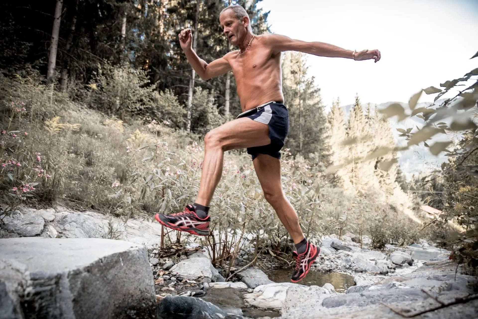 Willi Schneeberger in  voller Action beim Training. Foto: privat