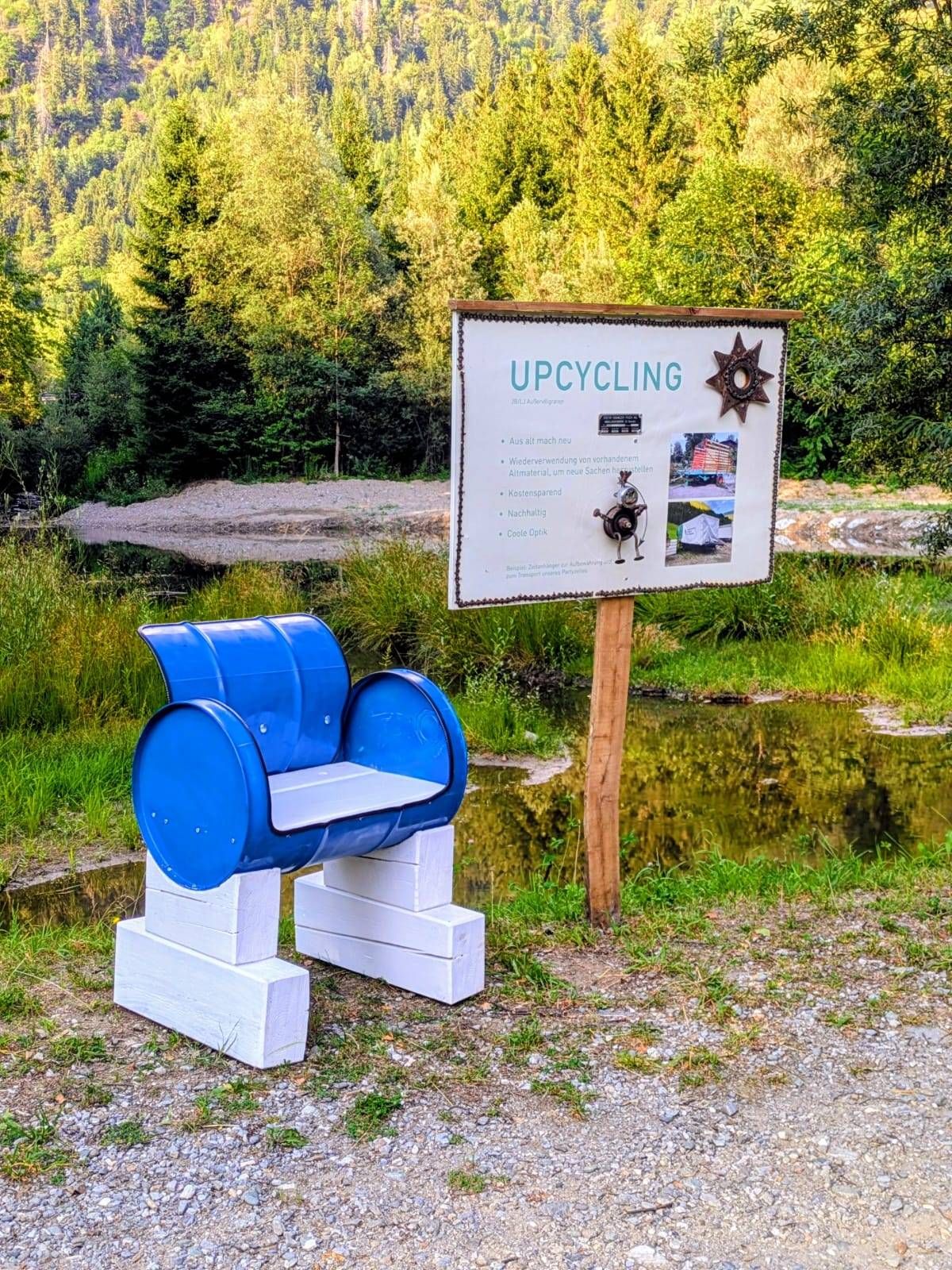 Upcycling wird entlang des Pfades nicht nur erkl&auml;rt, sondern anhand zahlreicher praktischer Beispiele erlebbar gemacht.
