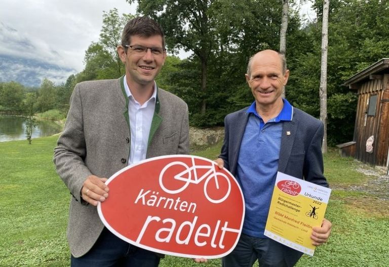B&uuml;rgermeister Manfred Flei&szlig;ner ist der flei&szlig;igste Radler