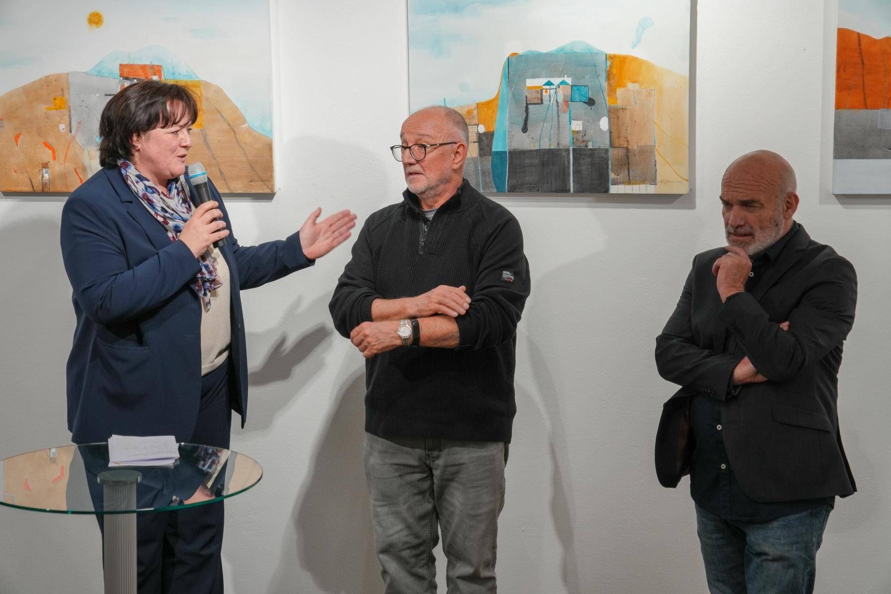 Gudrun Prietl (Vorstand Dolomitenbank), Anton Fercher und Rudi Ingruber Foto: Dolomitenbank