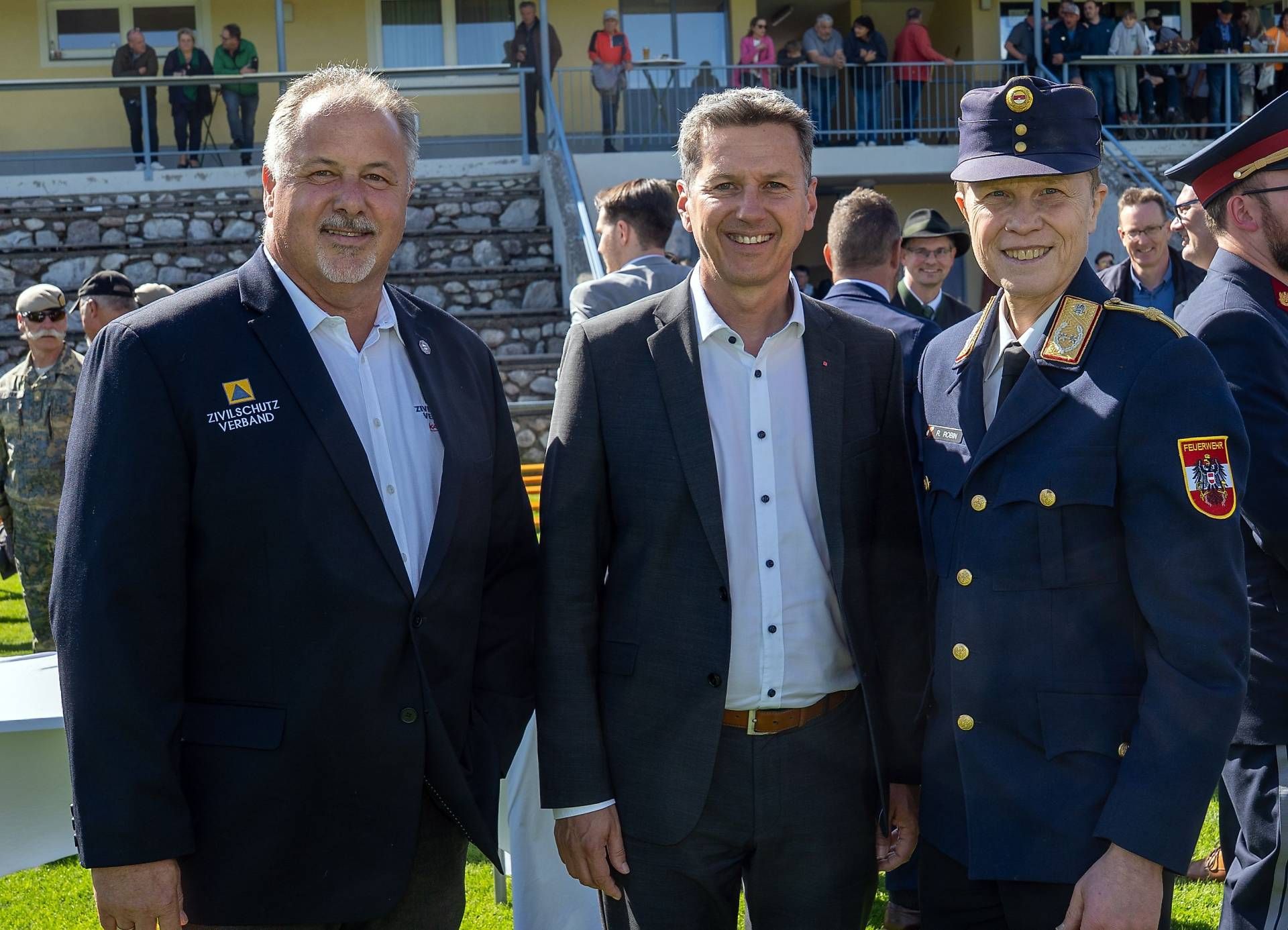 V. l.: Harald Geissler; LH Daniel Fellner und Rudolf Robin