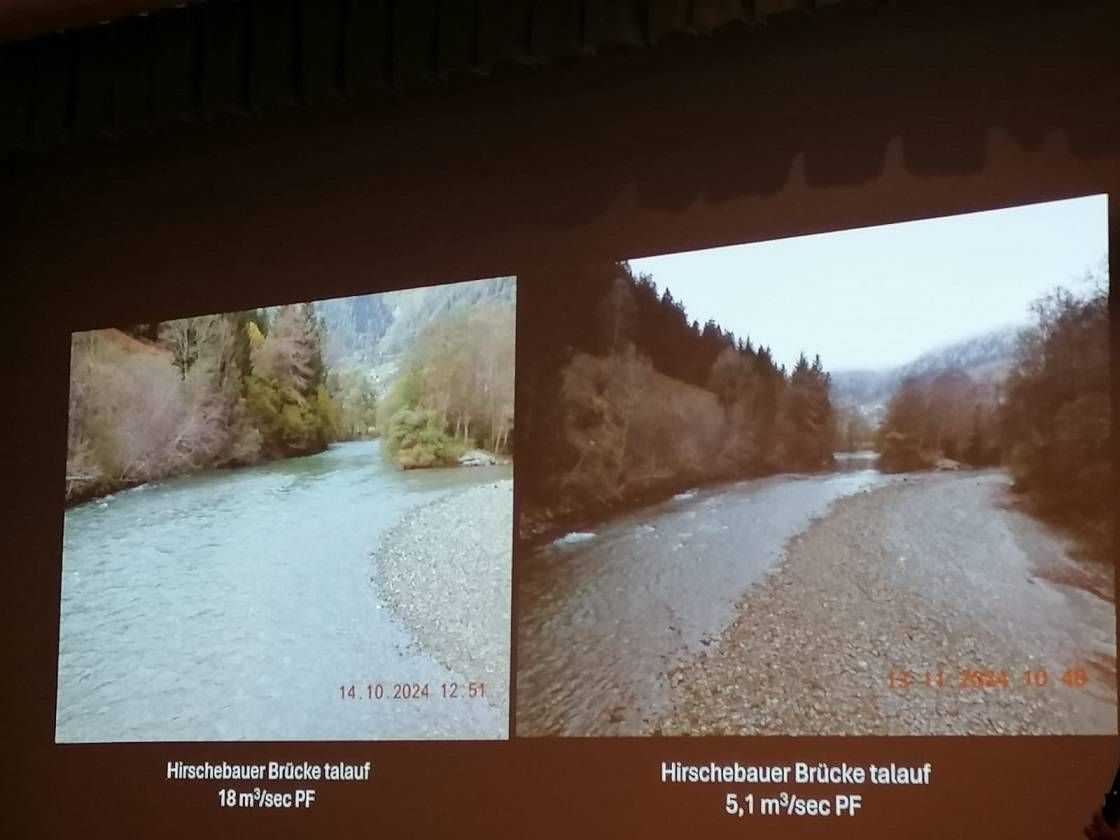 Die Kelag simulierte am 13. November erneut die Menge an Restwasser, die nach der Errichtung des Kraftwerks in der M&ouml;ll verbleiben w&uuml;rde.