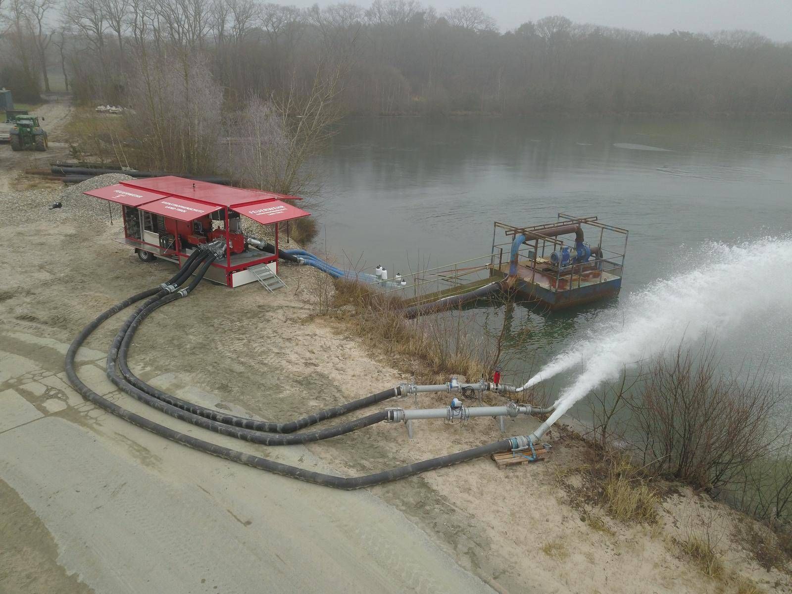 Die Hochleistungspumpe hat ein Pumpverm&ouml;gen von 25.000 Liter Wasser pro Minute - das entspricht einem Volumen von &uuml;ber 165 Badewannen. Foto: B&ouml;rger GmbH