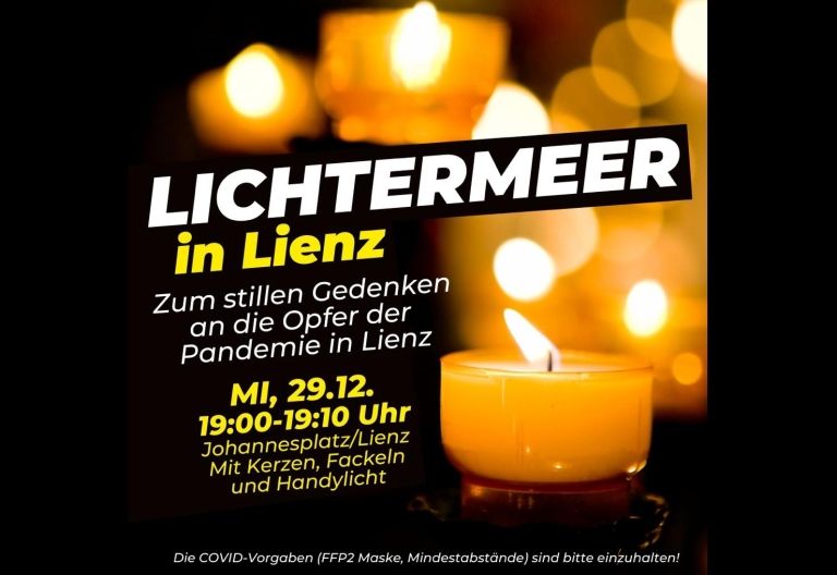 Stilles Lichtermeer am Mittwoch in Lienz geplant