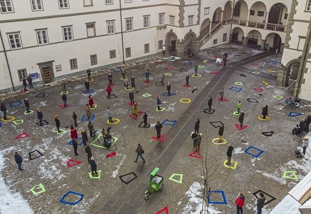 Kunstaktion im Landhaus