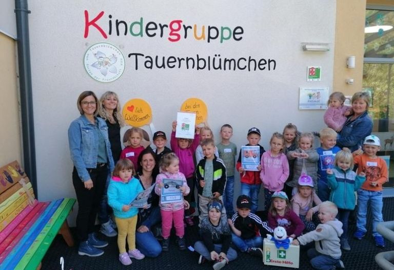 Die &bdquo;Tauernbl&uuml;mchen&ldquo; sind ein &bdquo;Sicherer Kindergarten&ldquo; 