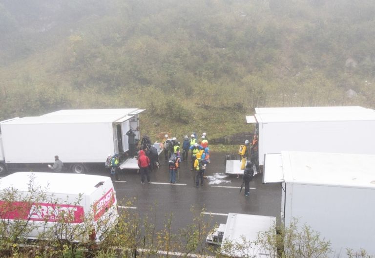 Exklusiv: Bilder vom Cliffhanger-Filmset am Pl&ouml;ckenpass