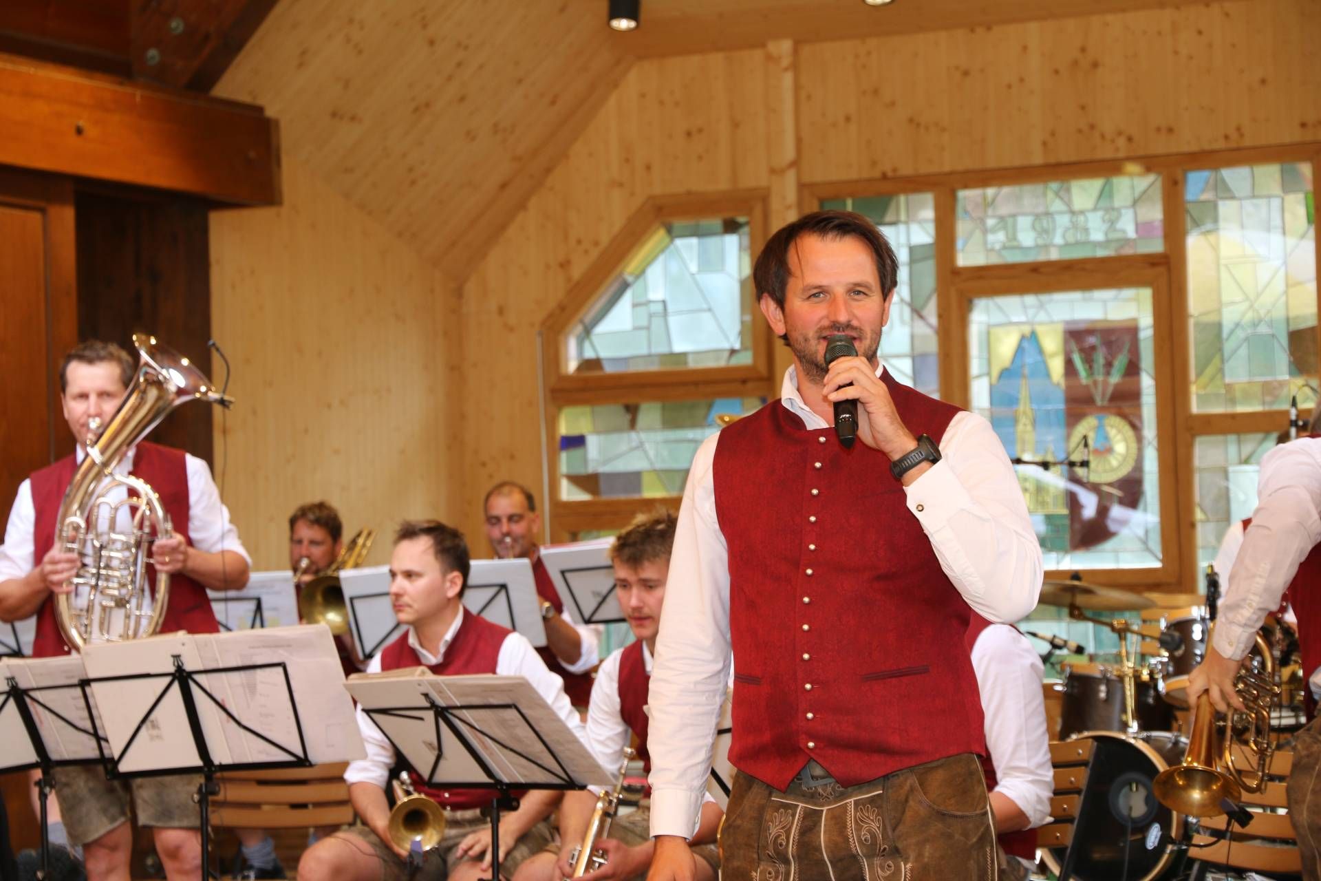 Christian Kramser sorgte mit den Glocknermusikanten f&uuml;r Stimmung.