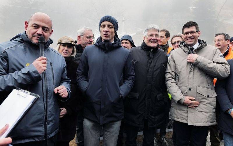 Ettore de la Grennelais (ANAS), Pr&auml;sident Massiimiliano Fedriga, LH Peter Kaiser und LHStv. Martin Gruber. Foto: LPD K&auml;rnten/H&ouml;her (4)