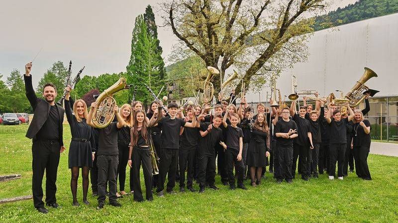 Die &bdquo;Windspirits&ldquo; der Musikmittelschule Seeboden