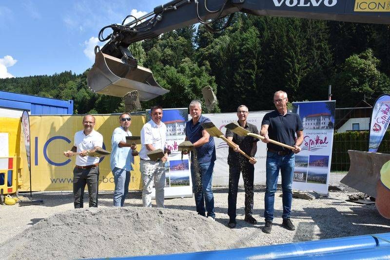 Spatenstich f&uuml;r den Ausbau der Wasserversorgung f&uuml;r das Spittaler Unterland.