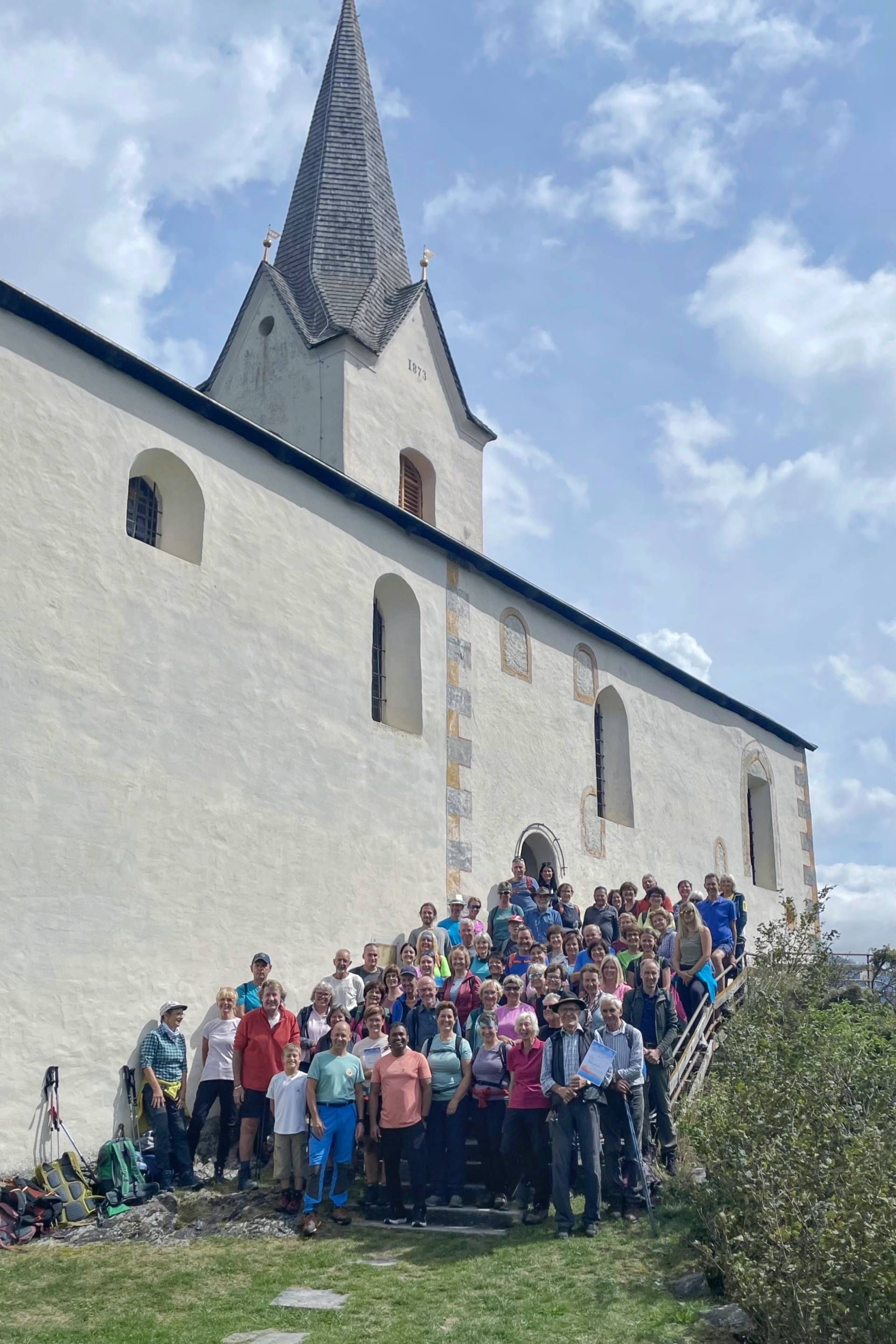 Rund 80 Teilnehmer an den &bdquo;GehSpr&auml;chen&ldquo; rund um den Danielsberg.
