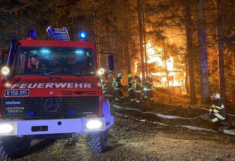 Jagdh&uuml;tte beim Reiskofelbad brannte ab
