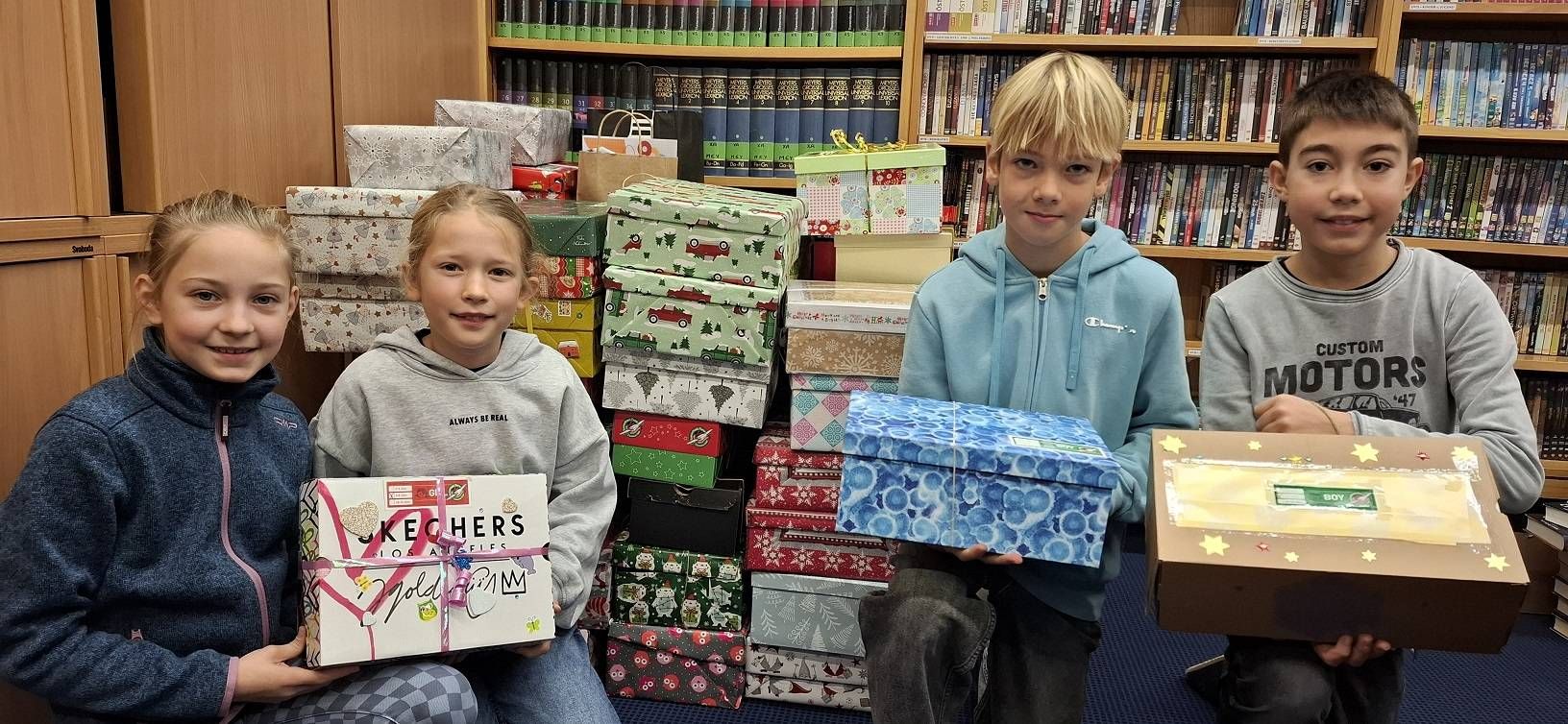 Rosalie Kucher, Alena Preiml, Elias Resch und Lorenz Zimmermann sind nur einige der vielen Kinder, die an der diesj&auml;hrigen Aktion teilgenommen haben. Foto: Bib Hermagor