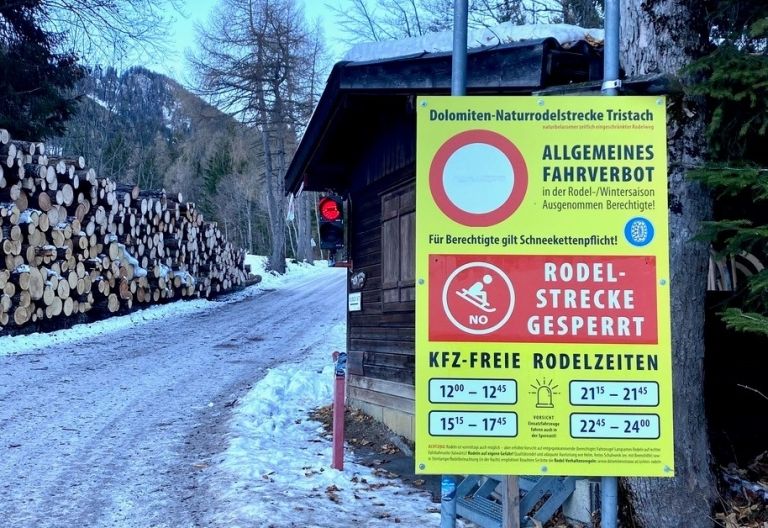 Rodelbahn in Tristach musste gesperrt werden