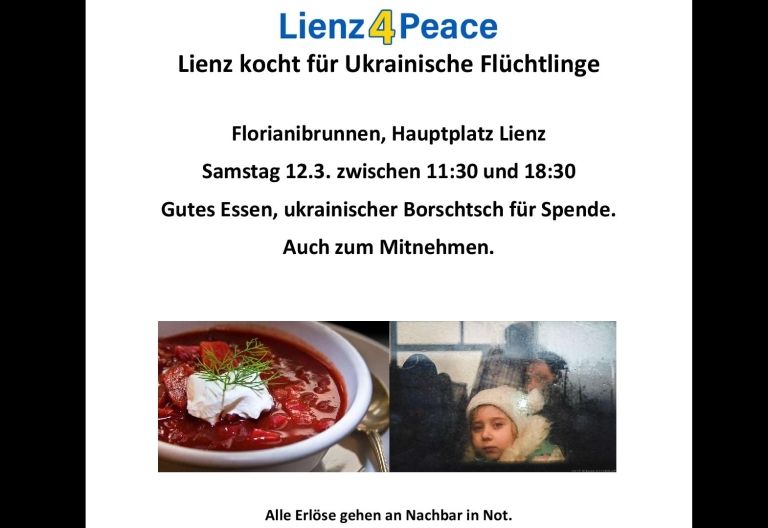 Lienz4Peace: Lienz kocht f&uuml;r die Ukraine