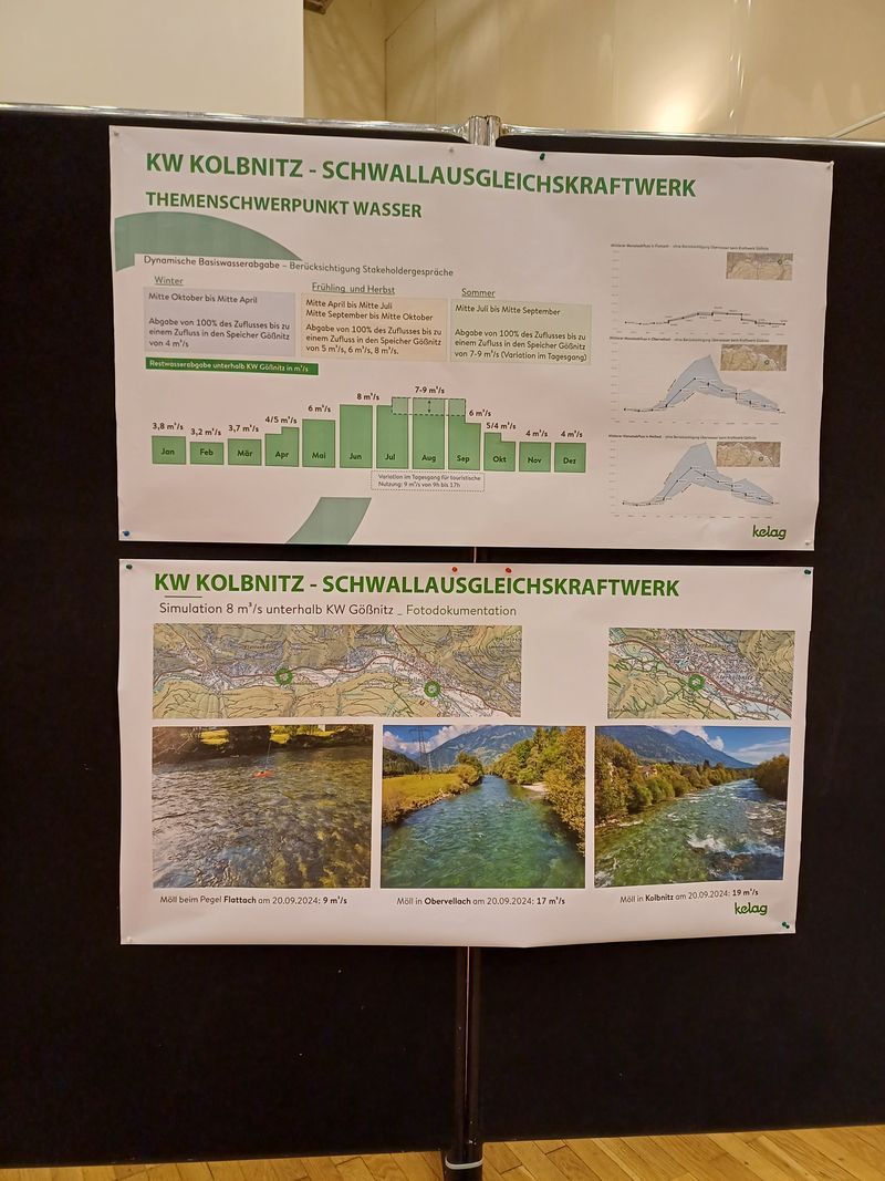 Im September wurde die Restwassermenge im Falle einer Verwirklichung des Kraftwerks simuliert.