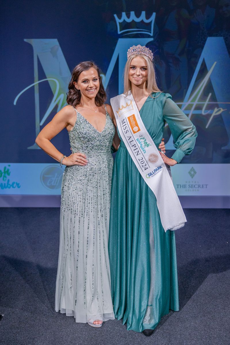 v.l.n.r. Kati Pletzer-Ladurner (Organisatorin), Miss Alpin 2024 Larissa Ranacher