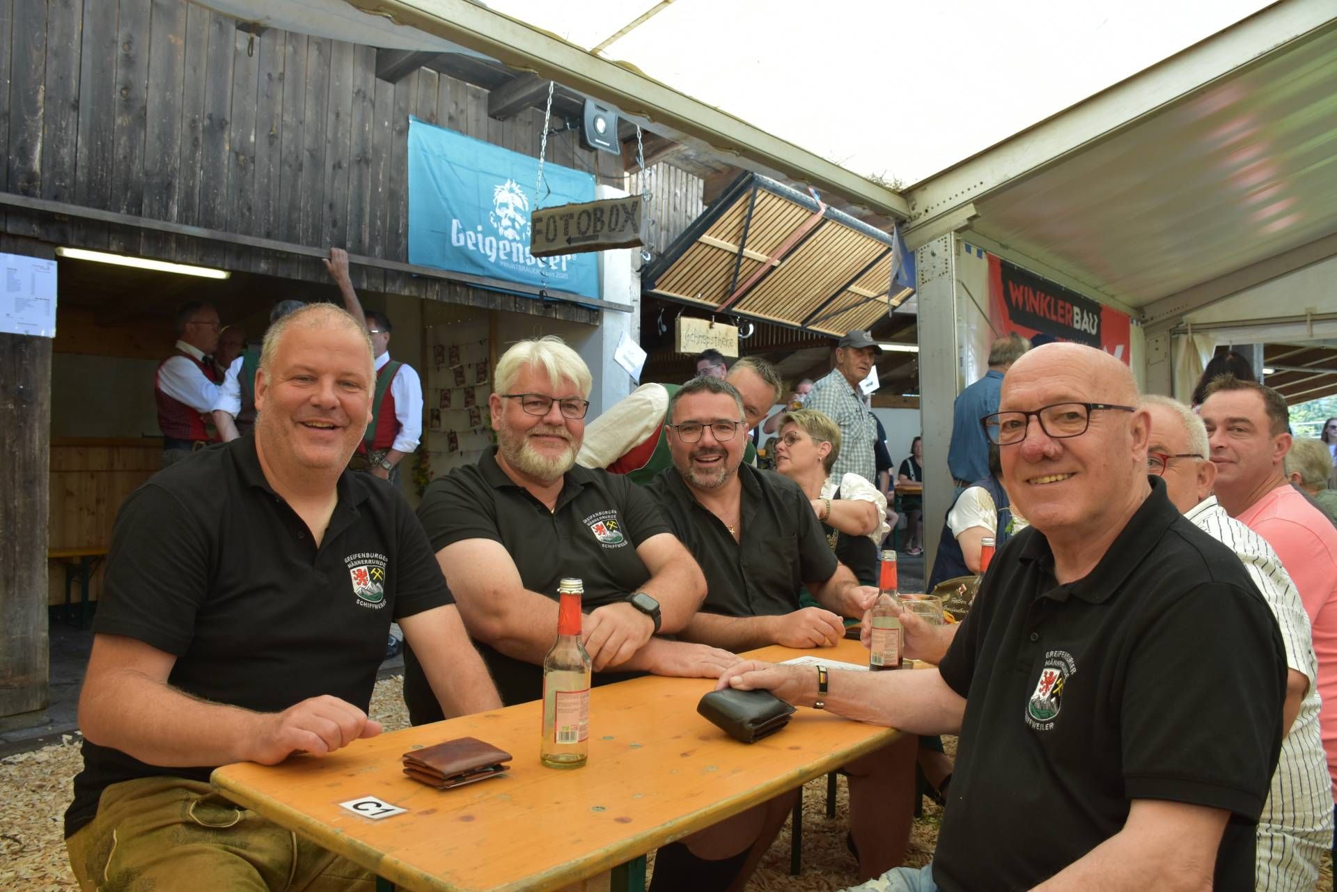 Die &bdquo;Greifenburger M&auml;nnerrunde&ldquo; aus der Partnergemeinde Schiffweiler war wohl am weitesten angereist.