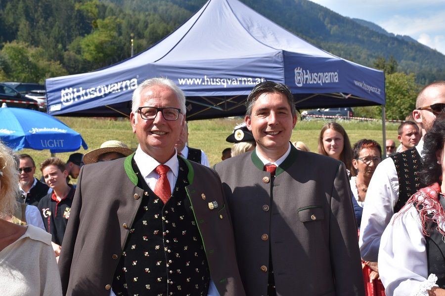 Die Ehre erwiesen auch Landtagspr&auml;sident Reinhard Rohr &ndash; Alt-Obmann und S&auml;nger der &bdquo;S&auml;ngerrunde Zlan&ldquo; - und LA Christoph Staudacher.