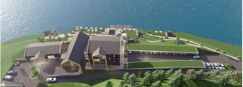 So soll das neue Hotel &bdquo;Seerose&ldquo; am Pressegger See ausschauen. Grafik: Stadtgemeinde Hermagor/Architekt