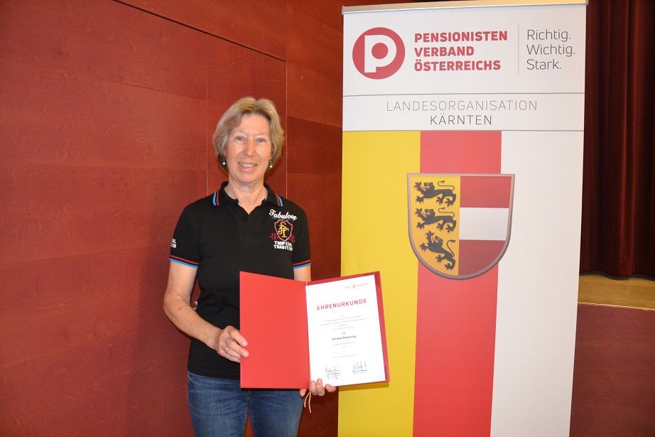 Eine Auszeichnung gab es f&uuml;r die Sportkeglerin Elfi Pschernig: Ihr wurde die Ehrenurkunde des Landes K&auml;rnten f&uuml;r herausragende sportliche Leistungen &uuml;berreicht. Pschernig gewann im Vorjahr nicht nur die Bezirks-, sondern auch die Landes- sowie Bundesmeist